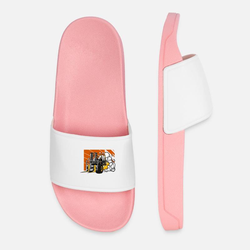 Chariots élévateurs Course Cadeau Élévateur élévateur cool - Claquettes Femme - rose clair