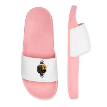 Dark Country, Dark Country Dark humor, Clubbers, - Women’s Pool Sliders - light pink - Front