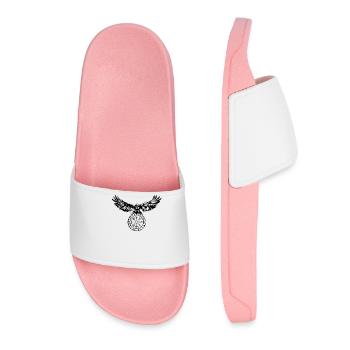 Rabe mit Futhark und Vegvisir - Frauen Badelatschen - Hellrosa - Vorne