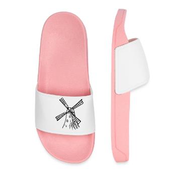 Classic Vintage Windmill - Women’s Pool Sliders - light pink - Front
