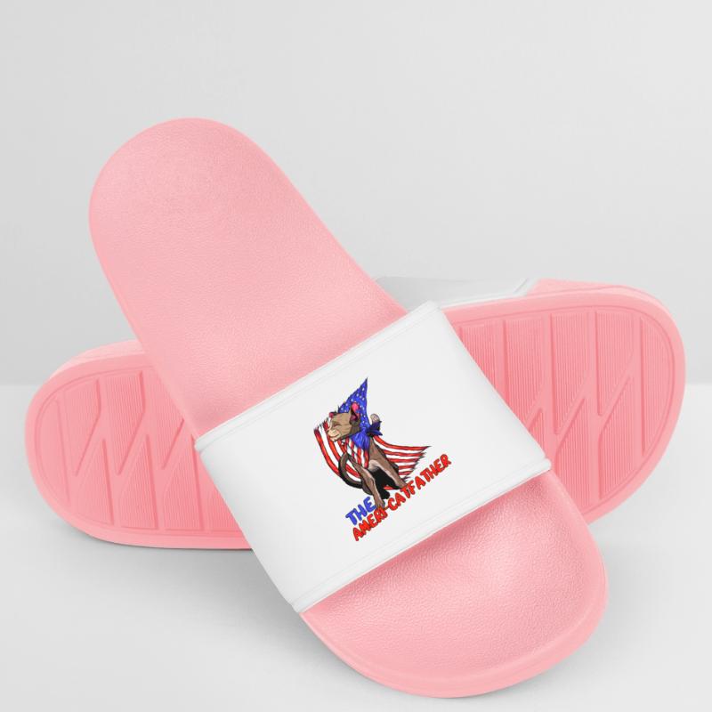 Ameri-catfather July 4 Independence Day Women’s Pool Sliders