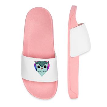 Bisexual Owl Gift - Women’s Pool Sliders - light pink - Front