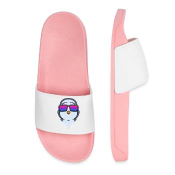 Cadeau pingouin bisexuel - Claquettes Femme - rose clair - Devant