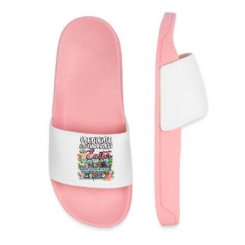 Medicine for Happiness on the Easter Holidays - Women’s Pool Sliders - light pink - Front