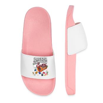 Medicine for Happiness on the Easter Holidays - Women’s Pool Sliders - light pink - Front