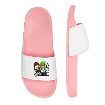 Promu Grand Soeur Drôle de footballeur - Claquettes Femme - rose clair - Devant
