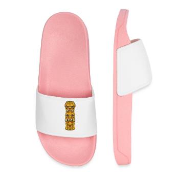 Aztec Totem - Women’s Pool Sliders - light pink - Front