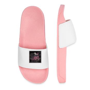 Vintage Japanese Sakura Cherry Blossom Temple - Women’s Pool Sliders - light pink - Front