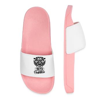 Mechaniker 1973 Geburtstag Mechatroniker Motor - Frauen Badelatschen - Hellrosa - Vorne