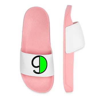9. 9 YEARS. 9th ANNIVERSARY. BIRTHDAY 9 YEARS. 9 - Women’s Pool Sliders - light pink - Front