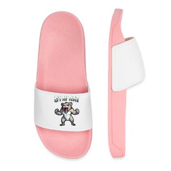 Gym Council Bodybuilding Weight Training Fun Fitness - Women’s Pool Sliders - light pink - Front