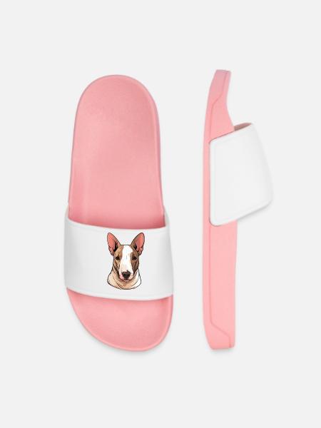 Hund Bullterrier - Frauen Badelatschen - Hellrosa