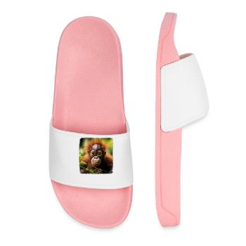 Orangutans realistic Orangutan - Women’s Pool Sliders - light pink - Front