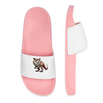Mélange de créatures mythiques T-Rex et Hibou - Claquettes Femme - rose clair - Devant