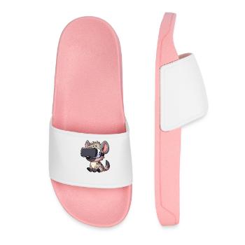 Hyena VR Gamer Virtual Reality Gamer - Women’s Pool Sliders - light pink - Front