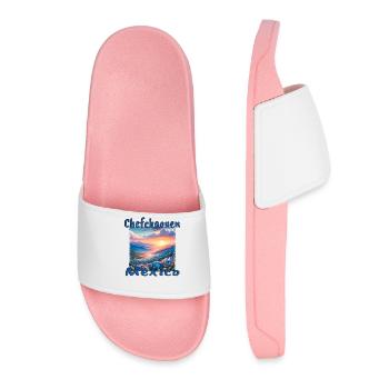 Chefchaouen Mexico Sunset Mountains - Women’s Pool Sliders - light pink - Front