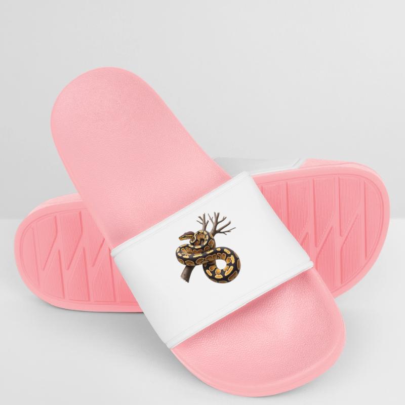 King Python Snakes Lover Terrarium Python Women’s Pool Sliders