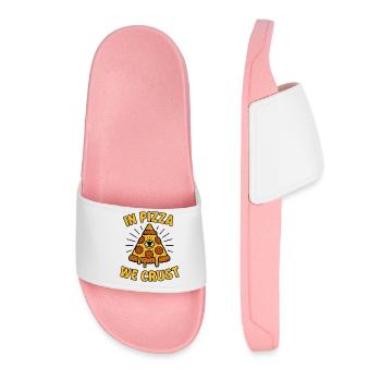 In Pizza We Crust - Women’s Pool Sliders - light pink - Front