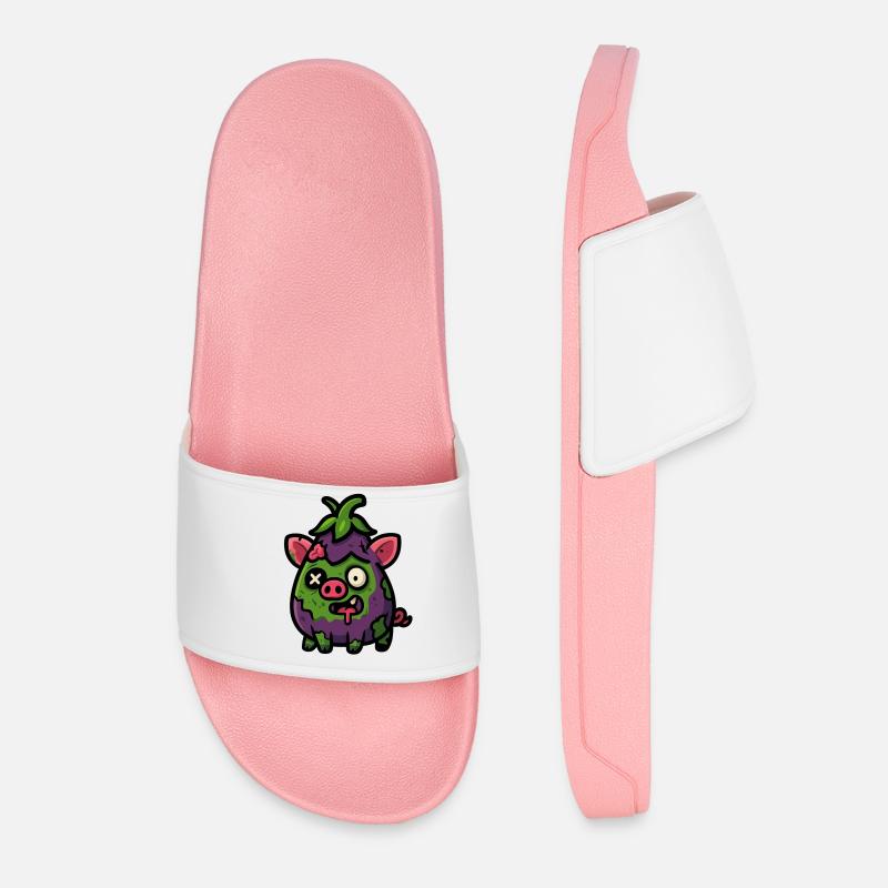 Zombie Pig - Women’s Pool Sliders - light pink