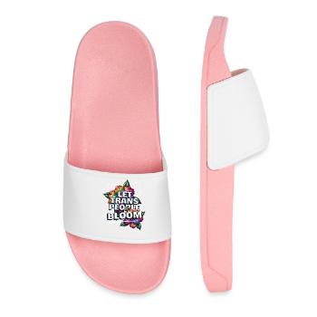 Trans Pride Bloom - Women’s Pool Sliders - light pink - Front