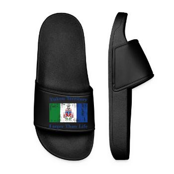 Yukon Flag - Larger Than Life - Women’s Pool Sliders - black - Front