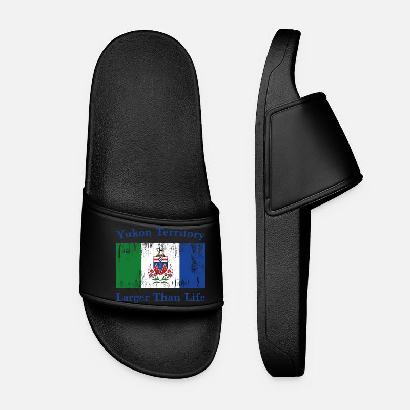 Drapeau du Yukon - Plus grand que nature - Claquettes Femme - noir