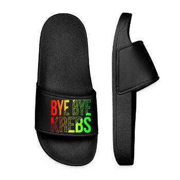 Bye Bye Kreps Rainbow Design - Women’s Pool Sliders - black - Front