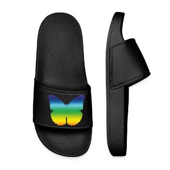 Papillon Papillon Monarque Printemps Cadeau coloré - Claquettes Femme - noir - Devant