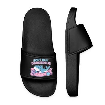 BLAHAJ – Soft & Danger - Women’s Pool Sliders - black - Front