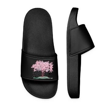 Under the blossoming cherry tree - Women’s Pool Sliders - black - Front