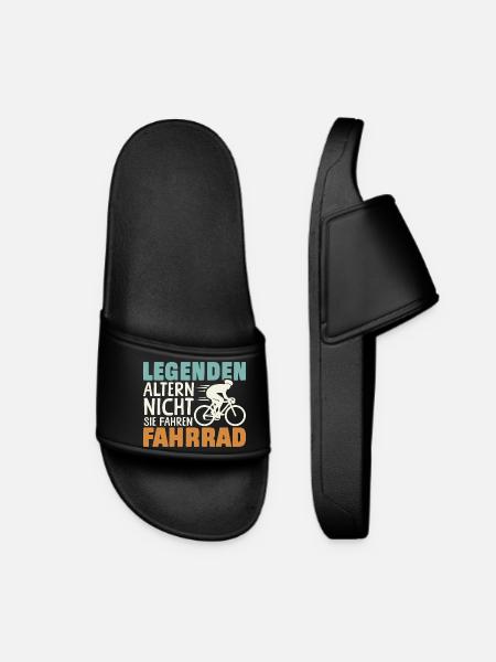 cycliste vélo de course vélo cycliste anniversaire - Claquettes Femme - noir