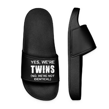 Twin joke: Not identical - Women’s Pool Sliders - black - Front