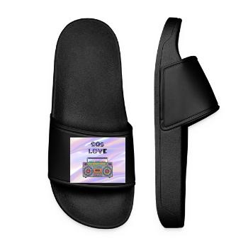 90s Love Boombox - Women’s Pool Sliders - black - Front