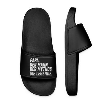 Papa Mann Mythos Legende - Frauen Badelatschen - Schwarz - Vorne