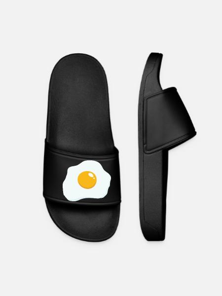 Sunny Side Up - Frauen Badelatschen - Schwarz