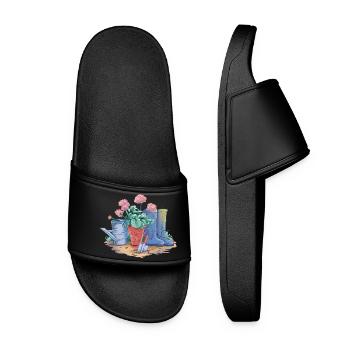 Garden Decoration Art - Women’s Pool Sliders - black - Front