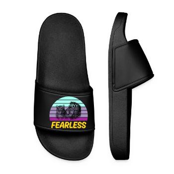 Fearless Retro Lion - Women’s Pool Sliders - black - Front