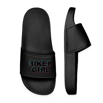 Biker girl glitch - Claquettes Femme - noir - Devant