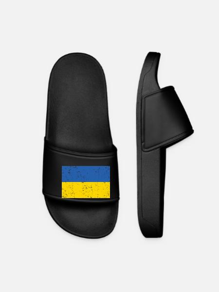 Ukraine Flagge Distressed - Frauen Badelatschen - Schwarz