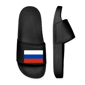 Russische Flagge - Frauen Badelatschen - Schwarz - Vorne