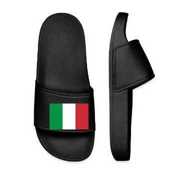 Flag Italy / Italian flag - Women’s Pool Sliders - black - Front