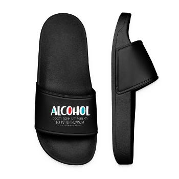 Alkohol (dunkel) - Frauen Badelatschen - Schwarz - Vorne