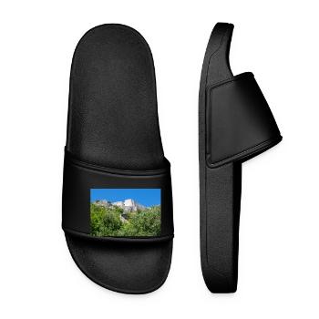 Knin Fortress (Kninska tvrđava) Croatia - Women’s Pool Sliders - black - Front