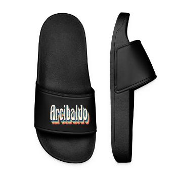 Vintage Retro Arcibaldo T-Shirt Gift T-Shirt - Women’s Pool Sliders - black - Front