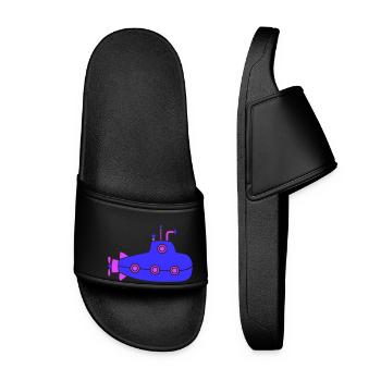 Submarine Submarine Dive Dive Submarine Captain - Women’s Pool Sliders - black - Front