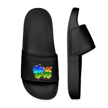 Leo Zeboss Graffiti Name - Claquettes Femme - noir - Devant