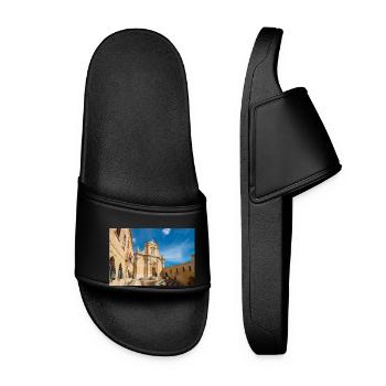 Gozo Cathedral of the Assumption Malta - Women’s Pool Sliders - black - Front