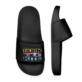 Kitesurfing Retro - Women’s Pool Sliders - black - Front