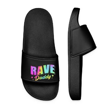 Rave Raver Techno music Techno bass Mischpult - Frauen Badelatschen - Schwarz - Vorne