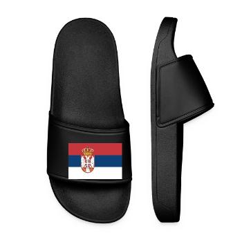 Serbia - Women’s Pool Sliders - black - Front